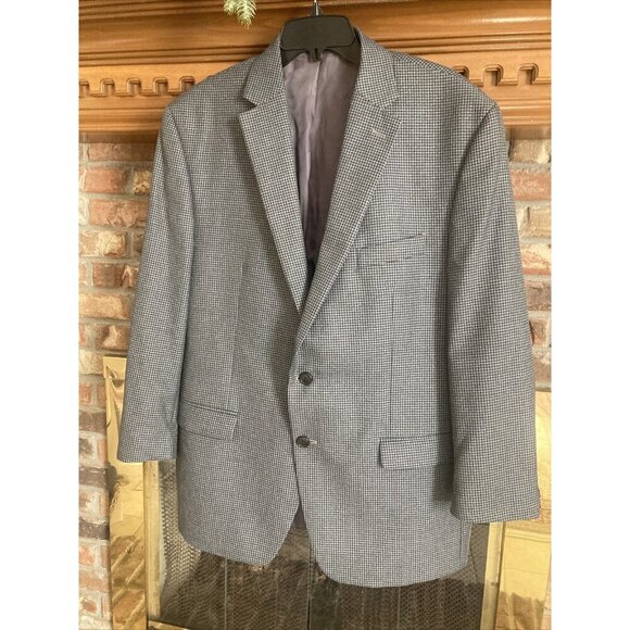 ralph lauren Blazer Gray Checked Size 46 R - Picture 2 of 8